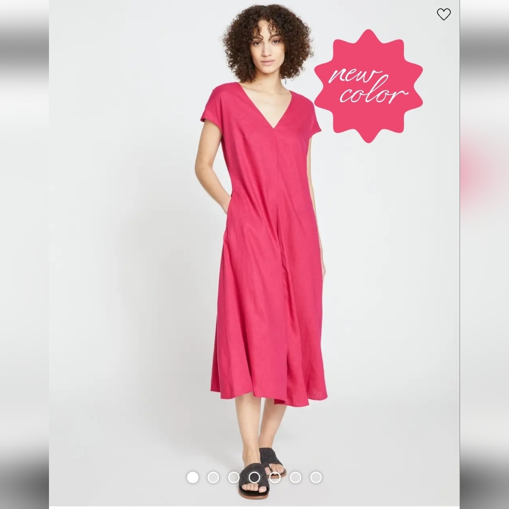 Universal Standard Louvre Bow Back Dress in cerise